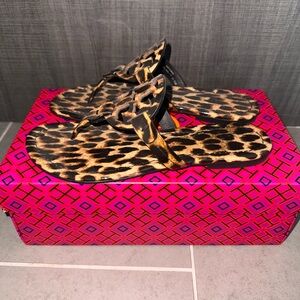 Tory Burch Leopard Print Sandals
